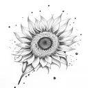 Sunflower with proverbs 31:25  tattoo design idea