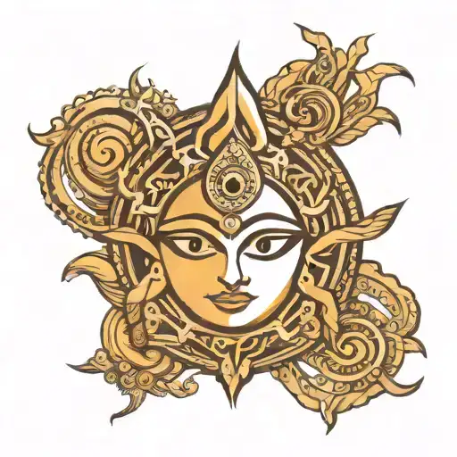 hindu aum shiva third eye tattoo design idea