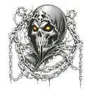 spawn with chains  tattoo design idea