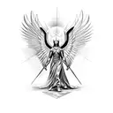 archangel Micheal tattoo design idea