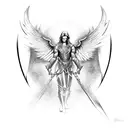 archangel Micheal tattoo design idea