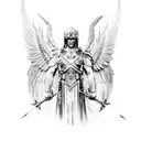 archangel Micheal tattoo design idea