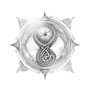 Celtic dragon compass tattoo design idea