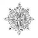 Celtic Compass storm tattoo design idea