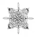 Celtic Compass storm tattoo design idea