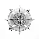 Celtic Compass storm tattoo design idea