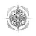 Celtic dragon storm compass tattoo design idea