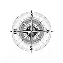 Compass with Celtic Dragon and Storm Cloud tattoo design idea