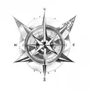 Compass Storm Cloud Dragon tattoo design idea