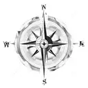 Compass Storm Cloud Dragon tattoo design idea