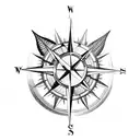 Compass Storm Cloud Dragon tattoo design idea