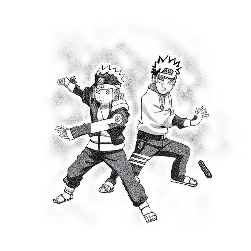 Naruto and jiraiya tattoo design idea