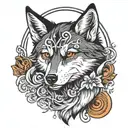 The Morrigan wolf moon   tattoo design idea