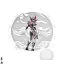 neon genesis Eva-1 walking in front of the sun tattoo design idea