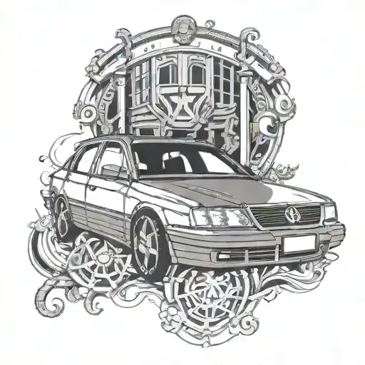 Volkswagen passat tattoo design idea