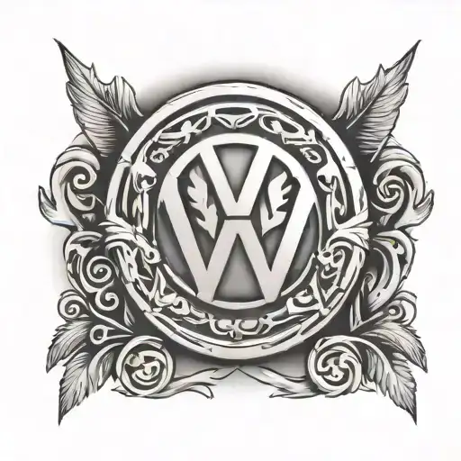 volkswagen emblem tattoo design idea