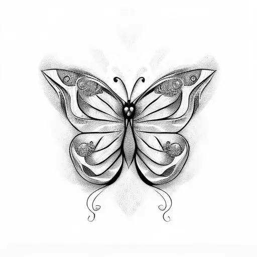 Butterfly tattoo design idea