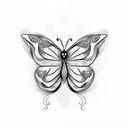 Butterfly tattoo design idea