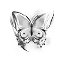 Butterfly tattoo design idea