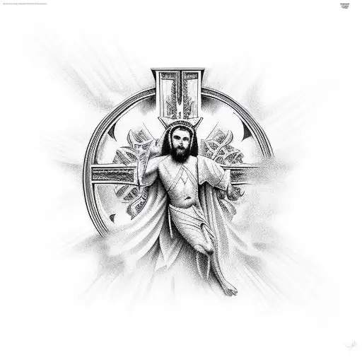 nascimento de Jesus Cristo tattoo design idea