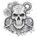 skeleton an body armour  tattoo design idea