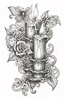 candle burning at both ends tattoo design idea