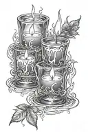 candle burning at both ends tattoo design idea
