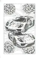 Porsche 918 tattoo design idea