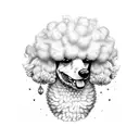 Angry poodle tattoo design idea