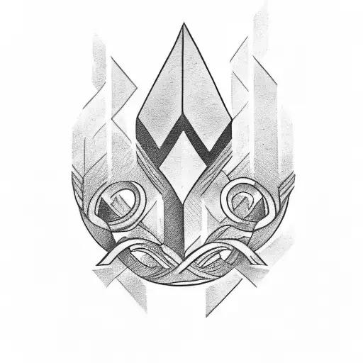 Nordic Stave on shoulder tattoo design idea