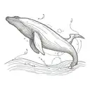 whale created by Chinese shadow hand  tattoo design idea