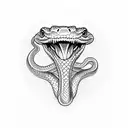 The design could feature a snake with its mouth wide open, showing off its sharp fangs. The snake's body could be large  tattoo design idea