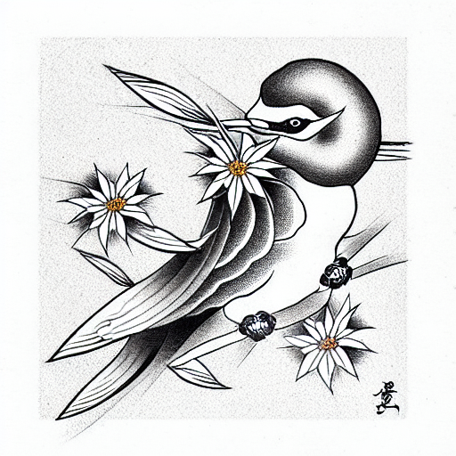 Swallow Bird tattoo design idea