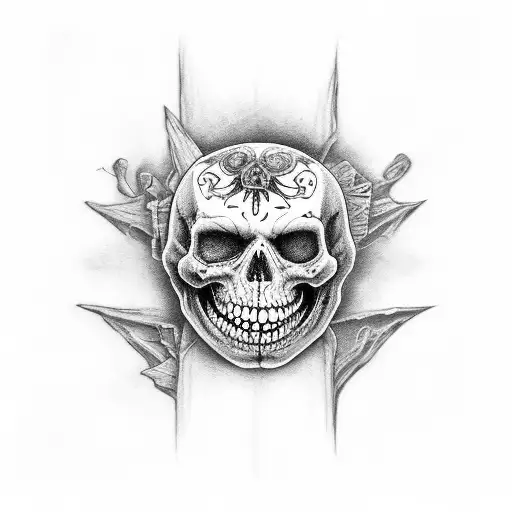 Jack skeleton Alicia en el país de las maravillas  tattoo design idea