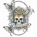 write "Die Young" bent tattoo design idea