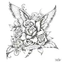 write "Die Young" bent tattoo design idea