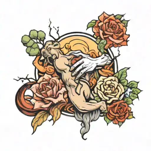 creation of adam creation tattoo design idea