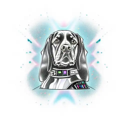 black lab named padme star wars  tattoo design idea