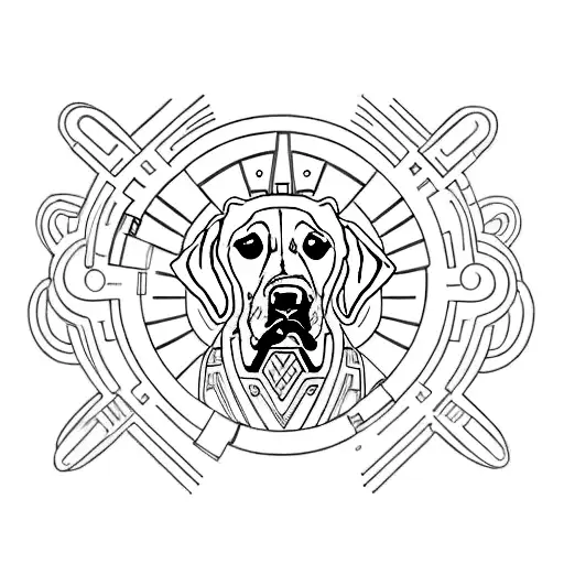 black lab named padme star wars  tattoo design idea