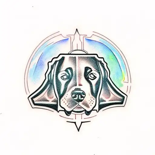 black lab named padme star wars  tattoo design idea