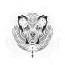 black lab named padme star wars  tattoo design idea