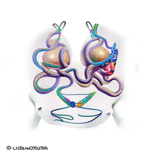  sexy Medusa with Louis Vuitton bikini bra tattoo design idea