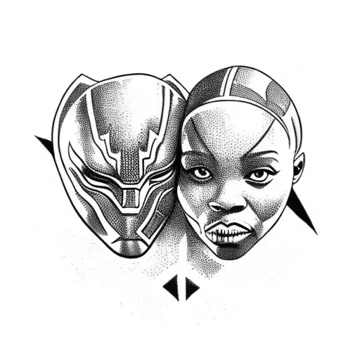 brother and sister wakanda for ever tattoo design idea
