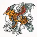 damru tattoo design idea