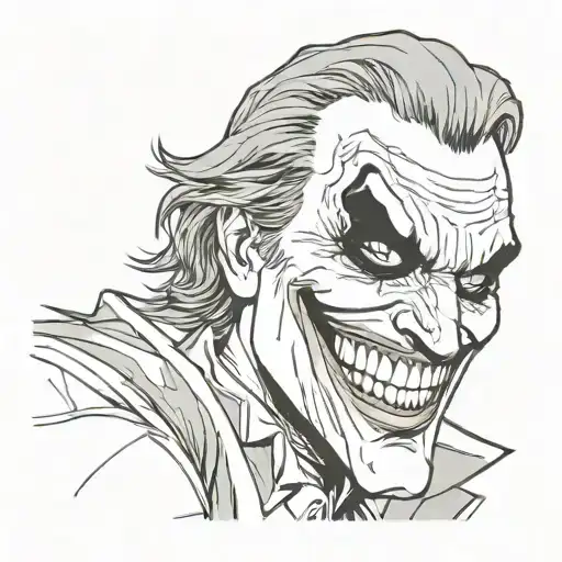 Joker Face Comic   tattoo design idea