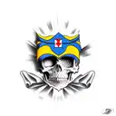  albanian flagg  tattoo design idea