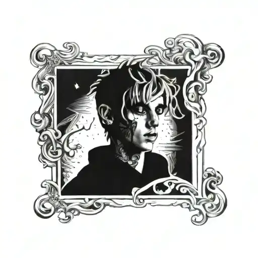 lil peep ghost boy tattoo design idea