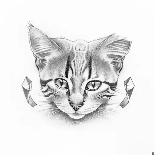 сroc's for baby with name "Mila" and two cats ( ginger and grey) tattoo design idea