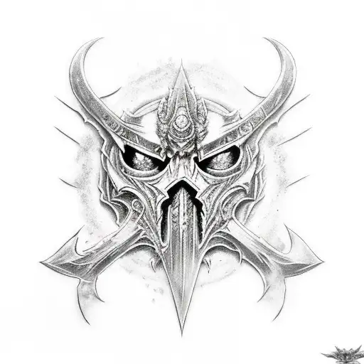 world of Warcraft wrath of the lich king tattoo design idea