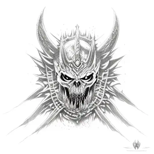 wrath of the lich king tattoo design idea